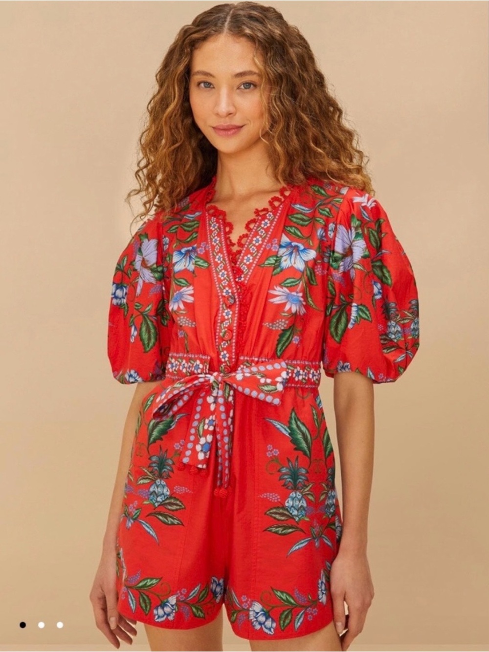 OBO- Farm Rio Red Sweet Bloom
Bouquet Organic Cotton
Romper